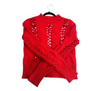 Express Vibrant Red Knit Sweater